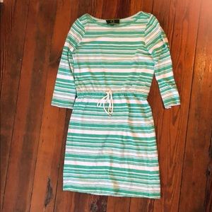 Teal striped dress